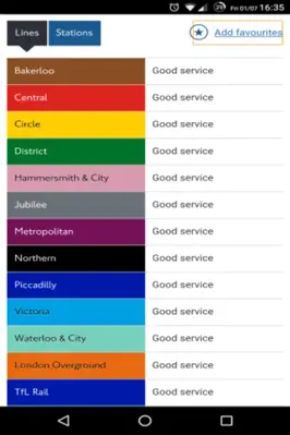 London Transport Planner android App screenshot 2